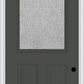 MMI 1/2 Lite 2 Panel 3'0" X 8'0" Fiberglass Smooth Textured/Privacy Glass Finger Jointed Primed Exterior Prehung Door 906