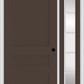 MMI 3 Panel 3'0" X 6'8" Fiberglass Smooth Exterior Prehung Door With 1 Full Lite SDL Grilles Glass Sidelight 31