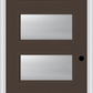 MMI 4 Lite 6'8" Fiberglass Smooth Clear Or Frosted Glass Exterior Prehung Door 651H4