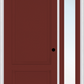 MMI 2 Panel 3'0" X 6'8" Fiberglass Smooth Exterior Prehung Door With 1 Full Lite Clear Or Privacy/Textured Glass Sidelight 110