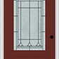 MMI 3/4 Lite 1 Panel 3'0" X 6'8" Fiberglass Smooth Selwyn Patina Decorative Glass Exterior Prehung Door 608
