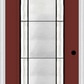 MMI Full Lite 6'8" Fiberglass Smooth Soleil Patina Decorative Glass Exterior Prehung Door 686