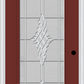 MMI Full Lite 6'8" Fiberglass Smooth Grace Nickel Or Grace Patina Decorative Glass Exterior Prehung Door 686