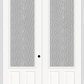 MMI TWIN/DOUBLE 3/4 LITE 2 PANEL 6'0" X 8'0" FIBERGLASS SMOOTH TEXTURED/PRIVACY GLASS EXTERIOR PREHUNG DOOR 759