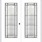 MMI Twin/Double Full Lite 6'8" Fiberglass Smooth Soleil Patina Decorative Glass Exterior Prehung Door 686