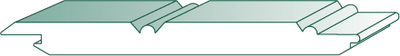 PVC ECB55 1/2 X 6 X 16' PVC Edge & Center Bead (Stealth) Molding