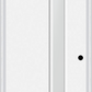 MMI 1 Lite Hinge/Stop Side 6'8" Fiberglass Smooth Clear Or Frosted Glass Exterior Prehung Door 694VH Or 694VS