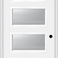 MMI 4 Lite 6'8" Fiberglass Smooth Clear Or Frosted Glass Exterior Prehung Door 651H4