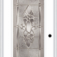 MMI Full Lite 6'8" Fiberglass Smooth Heirlooms Brass Or Heirlooms Satin Nickel Decorative Glass Exterior Prehung Door 686