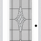 MMI Full Lite 6'8" Fiberglass Smooth Grace Nickel Or Grace Patina Decorative Glass Exterior Prehung Door 686