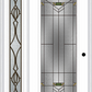 MMI FULL LITE 6'8" FIBERGLASS SMOOTH GREENFIELD OIL RUBBED BRONZE EXTERIOR PREHUNG DOOR WITH 1 FULL LITE GREENFIELD OIL RUBBED BRONZE DECORATIVE GLASS SIDELIGHT 686