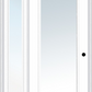 MMI Full Lite 3'0" X 6'8" Fiberglass Smooth Exterior Prehung Door With 1 Full Lite Clear Glass Sidelight 59