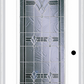 MMI FULL LITE 6'8" FIBERGLASS SMOOTH RADIANT HUES NICKEL DECORATIVE GLASS EXTERIOR PREHUNG DOOR 686