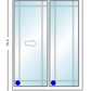 MI V2000 Series 5'0" X 6'8" Vinyl Sliding/Gliding Clear Low-E Argon Tempered Dual Pane Glass 2 Panel Patio Door 910 Colors/Grilles/Screen/Handicapped Sill Options