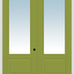 MMI TWIN/DOUBLE 3/4 LITE 1 PANEL DIRECT GLAZE 6'0" X 8'0" FIBERGLASS SMOOTH PRO CLEAR LOW-E GLASS EXTERIOR PREHUNG DOOR