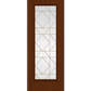 THERMATRU Full Lite 6'8" Fiber Classic Fiberglass Echelon Decorative Glass Exterior Prehung Door Fcm2385 A, C, Or D