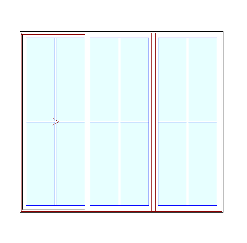 MARVIN Essential 9'0" X 8'0" Frame Size 107½" X 95½" Ultrex Fiberglass Interior And Exterior Sliding/Gliding Clear Tempered Low-E2 With Argon Glass 3 Panel Patio Door Grilles/Screen Options CN 9080