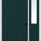 MMI 6 Panel 3'0" X 6'8" Fiberglass Smooth Exterior Prehung Door With 1 Half Lite Clear Or Privacy/Textured Glass Sidelight 21