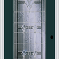 MMI FULL LITE 6'8" FIBERGLASS SMOOTH RADIANT HUES NICKEL DECORATIVE GLASS EXTERIOR PREHUNG DOOR 686