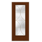 THERMATRU Full Lite 6'8" Fiber Classic Fiberglass Latitude Decorative Glass Exterior Prehung Door Fcm2382 A, C, Or D