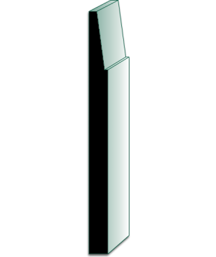 MCB725 16' Primed Pine Or Primed MDF Wedge Base Molding