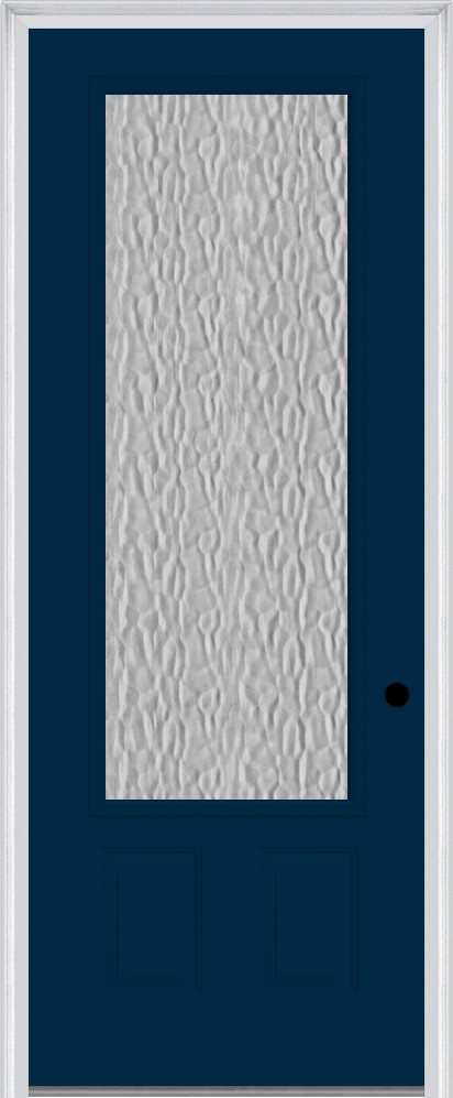 MMI 3/4 Lite 2 Panel 3'0" X 8'0" Fiberglass Smooth Textured/Privacy Glass Finger Jointed Primed Exterior Prehung Door 759
