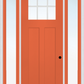 MMI Craftsman 2 Panel Shaker Direct Glazed 3'0" X 8'0" Fiberglass Smooth Pro Clear Low-E Glass Exterior Prehung Door With 2 Full Lite Low-E 12 Inches Sidelights 868
