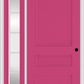 MMI 3 Panel 3'0" X 6'8" Fiberglass Smooth Exterior Prehung Door With 1 Full Lite SDL Grilles Glass Sidelight 31