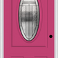 MMI SMALL OVAL 2 PANEL 6'8" FIBERGLASS SMOOTH ROYAL PATINA DECORATIVE GLASS EXTERIOR PREHUNG DOOR 949