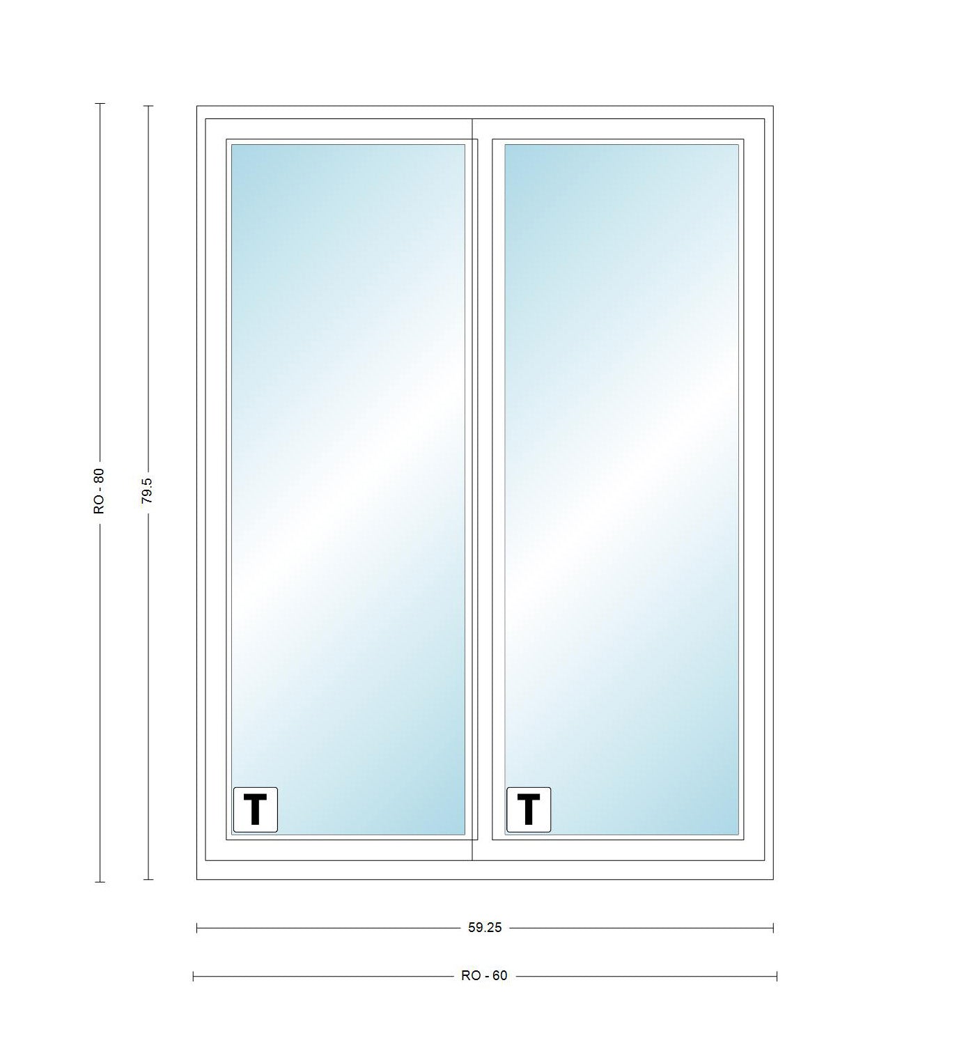 ANDERSEN PS5 200 Series Permashield 59-1/4" X 79-1/2" Sliding/Gliding Dual Pane Or Triple Pane Low-E Tempered Argon Fill Stainless Glass 2 Panel Patio Door Grilles/Screen Options