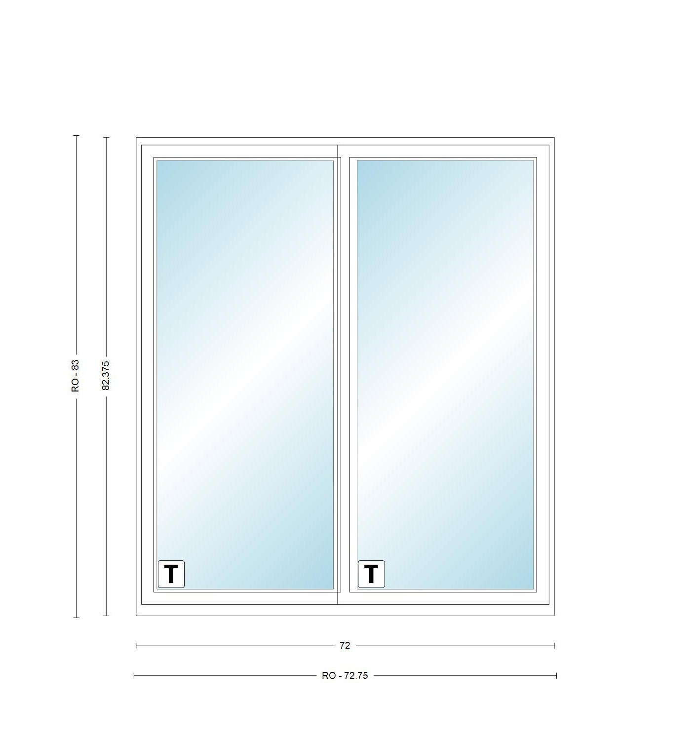 ANDERSEN PS6 200 Series Permashield 72" X 82-3/8" Sliding/Gliding Dual Pane Or Triple Pane Low-E Tempered Argon Fill Stainless Glass 2 Panel Patio Door Grilles/Screen Options
