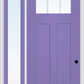 MMI Craftsman 2 Panel Shaker Direct Glazed 3'0" X 8'0" Fiberglass Smooth Pro Clear Low-E Glass Exterior Prehung Door With 1 Full Lite Craftsman Direct Glazed 12 Inches Sidelight 868
