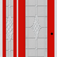 MMI FULL LITE 3'0" X 6'8" FIBERGLASS SMOOTH GRACE NICKEL OR GRACE PATINA EXTERIOR PREHUNG DOOR WITH 1 FULL LITE GRACE NICKEL/PATINA DECORATIVE GLASS SIDELIGHT 686