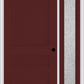 MMI 3 Panel 3'0" X 6'8" Fiberglass Smooth Exterior Prehung Door With 1 Full Lite Clear Or Privacy/Textured Glass Sidelight 31