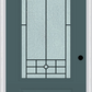MMI 3/4 Lite 1 Panel 3'0" X 6'8" Fiberglass Smooth Beaufort Patina Decorative Glass Exterior Prehung Door 608