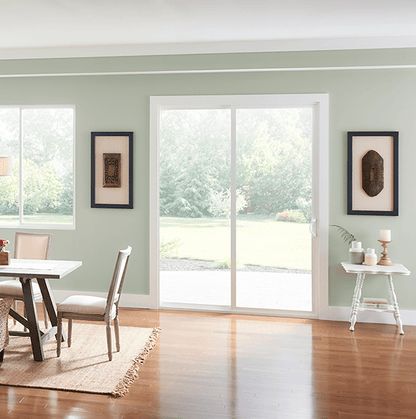 MI V2000 Series 5'0" X 6'8" Vinyl Sliding/Gliding Clear Low-E Argon Tempered Dual Pane Glass 2 Panel Patio Door 910 Colors/Grilles/Screen/Handicapped Sill Options