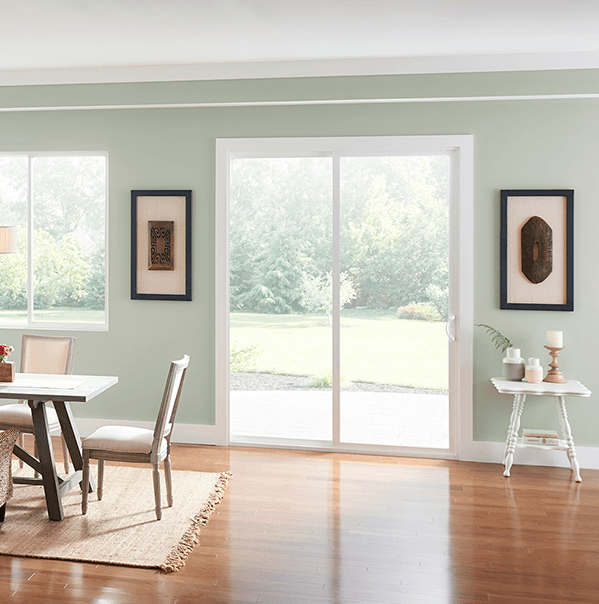 MI V2000 Series 8'0" X 8'0" Vinyl Sliding/Gliding Clear Low-E Argon Tempered Dual Pane Glass 2 Panel Patio Door 910 Colors/Grilles/Screen/Handicapped Sill Options