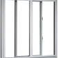 MI WINDOWS 1685 Double Slider Sliding Window 36 Wide New Construction Vinyl White Low-E Argon Extruded Full Screen Optional