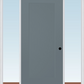 MMI 1 Panel Shaker 3'0" X 6'8" Fiberglass Smooth Exterior Prehung Door With 2 Direct Set Sidelights 10 SHK
