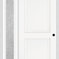 MMI TRUE 2 PANEL 3'0" X 6'8" FIBERGLASS SMOOTH EXTERIOR PREHUNG DOOR WITH 1 FULL LITE CLEAR OR PRIVACY/TEXTURED GLASS SIDELIGHT 20