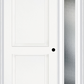 MMI TRUE 2 PANEL 3'0" X 6'8" FIBERGLASS SMOOTH EXTERIOR PREHUNG DOOR WITH 1 FULL LITE CLEAR OR PRIVACY/TEXTURED GLASS SIDELIGHT 20
