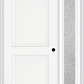 MMI TRUE 2 PANEL 3'0" X 6'8" FIBERGLASS SMOOTH EXTERIOR PREHUNG DOOR WITH 1 FULL LITE CLEAR OR PRIVACY/TEXTURED GLASS SIDELIGHT 20