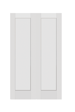 REEB Twin/Double 6'8 X 1-3/8 Or 1-3/4 1 Panel Primed Flat Shaker Sticking Interior Prehung Door PR8720