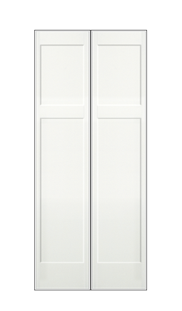 REEB Twin/Double 7'0 X 1-3/8 1+2 Panel Primed Flat Shaker Sticking Interior Prehung Door PR8760