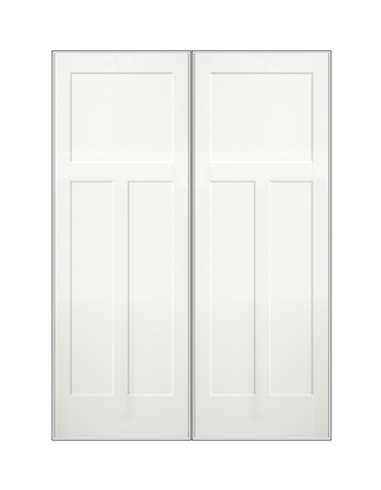 REEB Twin/Double 7'0 X 1-3/8 1+2 Panel Primed Flat Shaker Sticking Interior Prehung Door PR8760