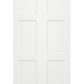 JELDWEN Twin/Double Molded Birkdale 6'8 X 1-3/8 Craftsman Sticking 3 Flat Panel Smooth Surface Hollow/Solid Interior Prehung Door