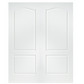 JELDWEN Twin/Double Molded Camden 6'8 X 1-3/8 Cove And Bead Sticking 2 Panel Arch Top Grained Surface Hollow/Solid Interior Prehung Door