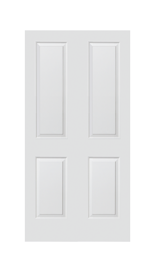 JELDWEN Twin/Double Molded Carrara 6'8 X 1-3/8 Cove And Bead Sticking 2 Panel Smooth Surface Hollow/Solid Interior Prehung Door