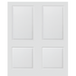 JELDWEN Twin/Double Molded Carrara 6'8 X 1-3/8 Cove And Bead Sticking 2 Panel Smooth Surface Hollow/Solid Interior Prehung Door