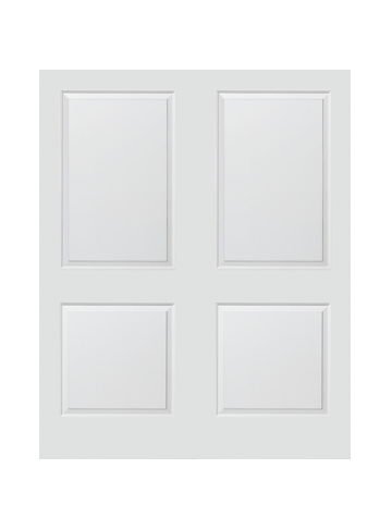 JELDWEN TWIN/DOUBLE MOLDED CARRARA 6'8 X 1-3/8 COVE AND BEAD STICKING 2 PANEL SMOOTH SURFACE HOLLOW/SOLID INTERIOR PREHUNG DOOR
